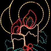 Фигура "Две свечи", размер 100*75 см  NEON-NIGHT