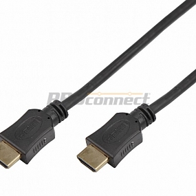Шнур HDMI - HDMI, длина 1 метр (GOLD) (PE пакет) PROconnect
