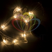 Фигура светодиодная "Колокольчик" на присоске с подвесом, цвет ТЕПЛЫЙ БЕЛЫЙ