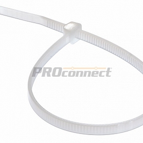 Хомут-стяжка кабельная нейлоновая REXANT 200 x2,5 мм, белая, упаковка 100 шт.