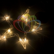 Фигура светодиодная "Звездочка" на присоске с подвесом, цвет ТЕПЛЫЙ БЕЛЫЙ